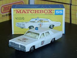 Matchbox Lesney Mercury Police Car 55 d2 labels blue dome BPT EXC+ &crafted box