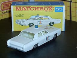Matchbox Lesney Mercury Police Car 55 d2 labels blue dome BPT EXC+ &crafted box