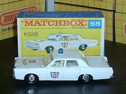 Matchbox Lesney Mercury Police Car 55 d2 labels blue dome BPT EXC+ &crafted box