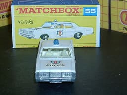 Matchbox Lesney Mercury Police Car 55 d2 labels blue dome BPT EXC+ &crafted box