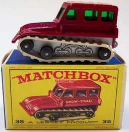 Snow Trac Caterpillar Tractor by Matchbox Moko Lesney