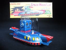 RARE VINTAGE 1955 SP-1 FUTURISTIC FRICTION ROBOT SPACE MAN CAR USAGIYA JAPAN