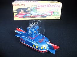 RARE VINTAGE 1955 SP-1 FUTURISTIC FRICTION ROBOT SPACE MAN CAR USAGIYA JAPAN