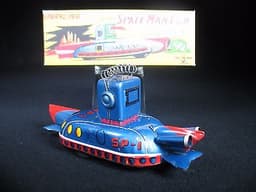 RARE VINTAGE 1955 SP-1 FUTURISTIC FRICTION ROBOT SPACE MAN CAR USAGIYA JAPAN