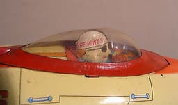 SAN MARUSAN Japan Fire Wings Space Rocket Car Robot Vintage Tin Toy Car 1950
