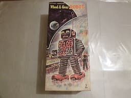 TIN TOYS JAPAN GEAR ROBOT TAIYO BATTERY OPERATED VINTAGE RARE WITH BOX