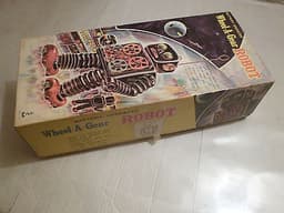 TIN TOYS JAPAN GEAR ROBOT TAIYO BATTERY OPERATED VINTAGE RARE WITH BOX