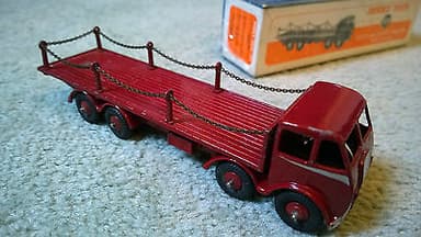 VERY RARE DINKY TOYS 505 FODEN WITH CHAINS MAROON ORIGINAL BOXED