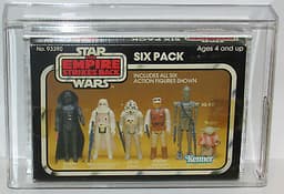 VERY RARE VINTAGE STAR WARS ESB 6 PACK (YELLOW BOX) MISB AFA 80 SUPERB