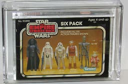 VERY RARE VINTAGE STAR WARS ESB 6 PACK (YELLOW BOX) MISB AFA 80 SUPERB
