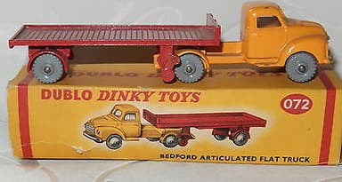 VINTAGE DINKY DUBLO BEDFORD ARTICULATED FLAT TRUCK - NEAR MINT - BOXED