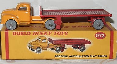 VINTAGE DINKY DUBLO BEDFORD ARTICULATED FLAT TRUCK - NEAR MINT - BOXED