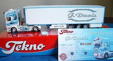 1:50 Irish Tekno truck J Davis Scania R topline - Beautiful Artwork -Cert of 175