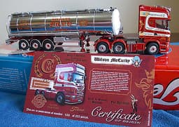 1:50 Irish Tekno truck Wilson McCurdy Scania R620 V8 Topline & Tanker & Cert