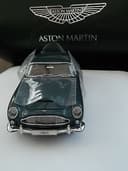 1964 Aston Martin DB5 Danbury Mint Aegean Blue with Display Case & Letters