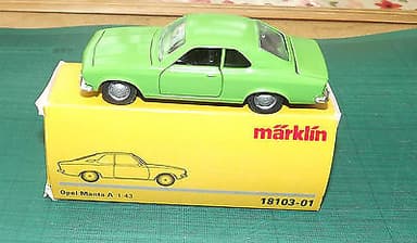 1970 OPEL MANTA COUPE IN LIME GREEN - MINT BOXED VINTAGE ISSUE BY MARKLIN
