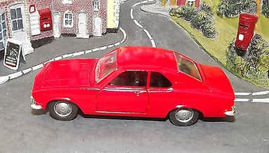 1970 OPEL MANTA COUPE IN RED - MINT BOXED VINTAGE ISSUE BY MARKLIN