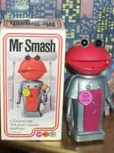 1970s Vintage Marx Cadburys Smash Working Clockwork Martian Robot with box, tlc