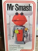 1970s Vintage Marx Cadburys Smash Working Clockwork Martian Robot with box, tlc