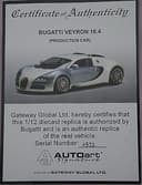 Autoart 1/12 BUGATTI VEYRON 16.4 seriel number 0572 Blue and White