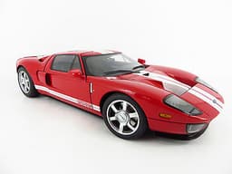 AUTOart 73021 FORD GT RED WITH WHITE STRIPE GT40 1:18