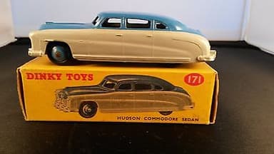 Dinky 171 Hudson Commodore Sedan - light grey lower body, mid blue upper 1958-59
