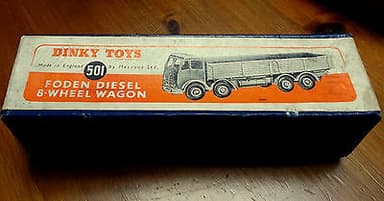 Dinky 501 Foden Diesel 8 Wheel Wagon in Original Box Very Scarce Colour