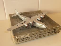 DINKY TOYS. ENSIGN CLASS AIR LINER & BOX. 62P. PRE-WAR. ORIGINAL
