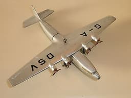 DINKY TOYS. ENSIGN CLASS AIR LINER & BOX. 62P. PRE-WAR. ORIGINAL