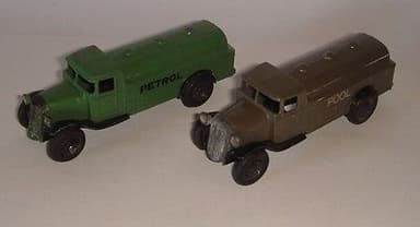Dinky Toys GB lot of 2 25 series Tankers POOL & PETROL good condition, RARE!!