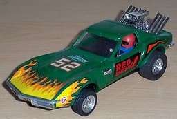 Exin Scalextric Chevrolet Corvette Dragster Greeen Ref C 4050 Made in Spain
