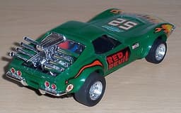 Exin Scalextric Chevrolet Corvette Dragster Greeen Ref C 4050 Made in Spain