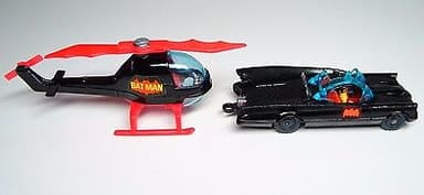 HUSKY #1202 BATMOBILE & CORGI BATCOPTER - GREAT BRITAIN - MINT - 1960s & 70s