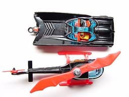 HUSKY #1202 BATMOBILE & CORGI BATCOPTER - GREAT BRITAIN - MINT - 1960s & 70s