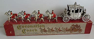 Lesney Large Scale Coronation Coach with Queen Figure SILVER