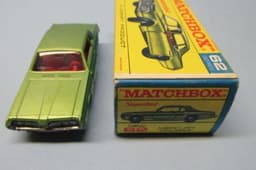 Matchbox Superfast 62A Mercury Cougar Lime / RARE "F" Box with Red Script