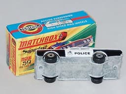 Matchbox Superfast No59b Mercury Police Car - EXTREMELY RARE PURPLE Windows