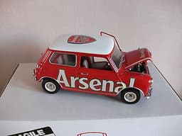 MEGA RARE " THE ARSENAL MINI COOPER" BY KYOSHO FOR DANBURY MINT 1/18 MIB