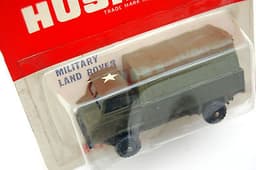 Mint HUSKY models No.21 MILITARY LAND ROVER TRUCK in worn red blister card