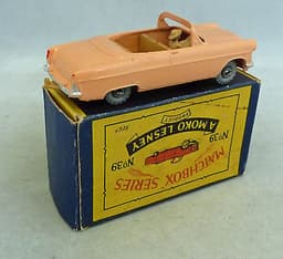 Moko Lesney Matchbox Toys MB39a Ford Zodiac Convertible with TAN Interior