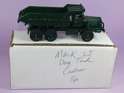 no dinky tekno marklin rare unknow make MACK green dump truck in box