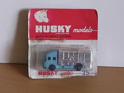 Original Vintage Corgi Husky 25-a1 SD Refuse Van in Blue and carded..