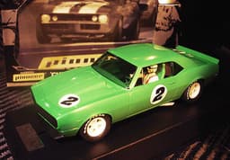 PIONEER SLOT CAR J-CODE SPECIAL 1967 CHEVY CAMARO LIME GREEN TOOL TEST ASSEMBLY