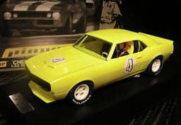PIONEER SLOT CAR J-CODE SPECIAL 1967 CHEVY CAMARO YELLOW TOOL TEST ASSEMBLY