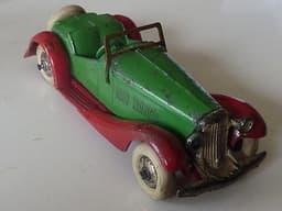 Pre war Dinky 24h sports tourer. Unusual colours.