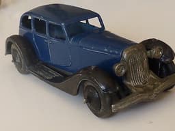 Pre war French Dinky 24b limousine. \'Dunlop\' tyres.