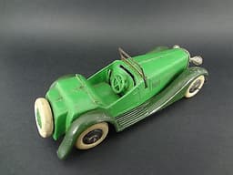 RARE PRE-WAR DINKY N°24 H - 2 SEAT ROADSTER 2 TONE GREEN 1935 EXC+ ALL ORIGINAL