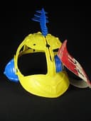 RARE VINTAGE SPACE SCOUT MISSILE HELMET ROBOT RENWAL with ORIGINAL HEADER CARD