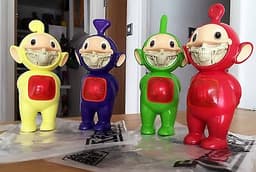 Ron English Made by Monsters Telegrinnies Complete Set Rare! Grin Mc Supersize