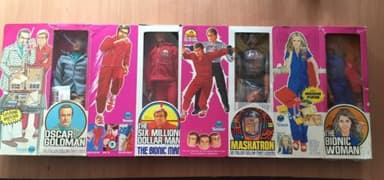 Six Million Dollar Man Boxed Kenner Beauties.1975-77 Jamie Maskatron Oscar Steve